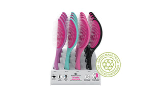 DETANGLER (Fine - Medium Hair) • 16-pc Display (OGD-FD16R) • 4 of each: OGD-F05, OGD-F06, OGD-F07, OGD-F08 • Display width 8"
