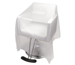 USAGE #2: Stylist disinfects chair & covers between clients, during breaks, or overnight. Discard cover when client arrives.