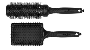 2 Free HeatPro® Brushes with purchase of JetHP hair dryer. 1 ¾” thermal & large paddle.