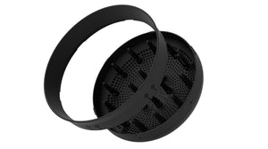 5 ¼” diameter diffuser with optional deep bowl. Removable extension ring adjusts bowl depth for different hair lengths and thicknesses.
