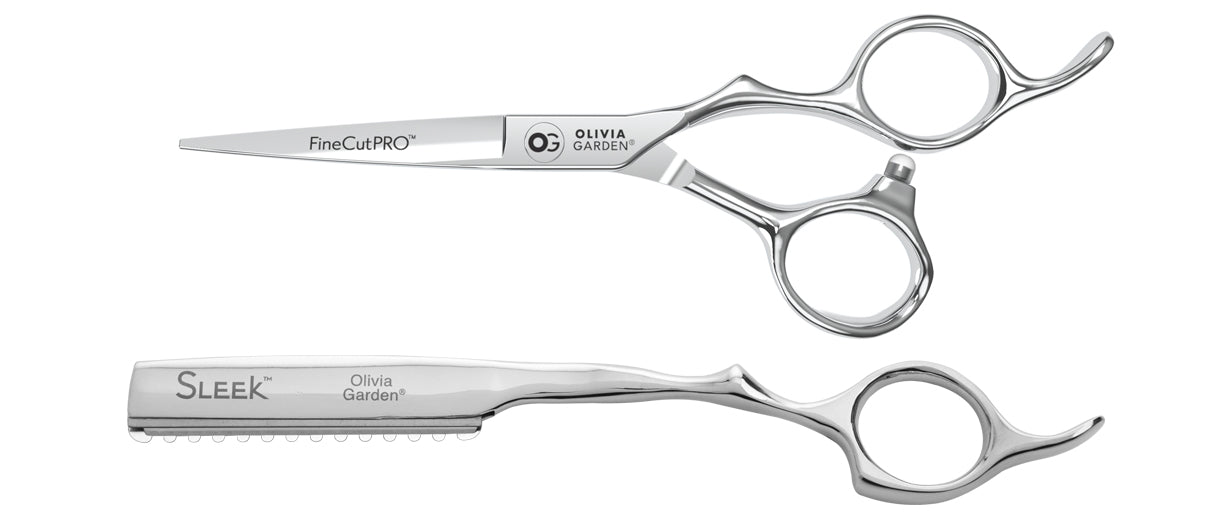 Professional outlet hair cutting scissors