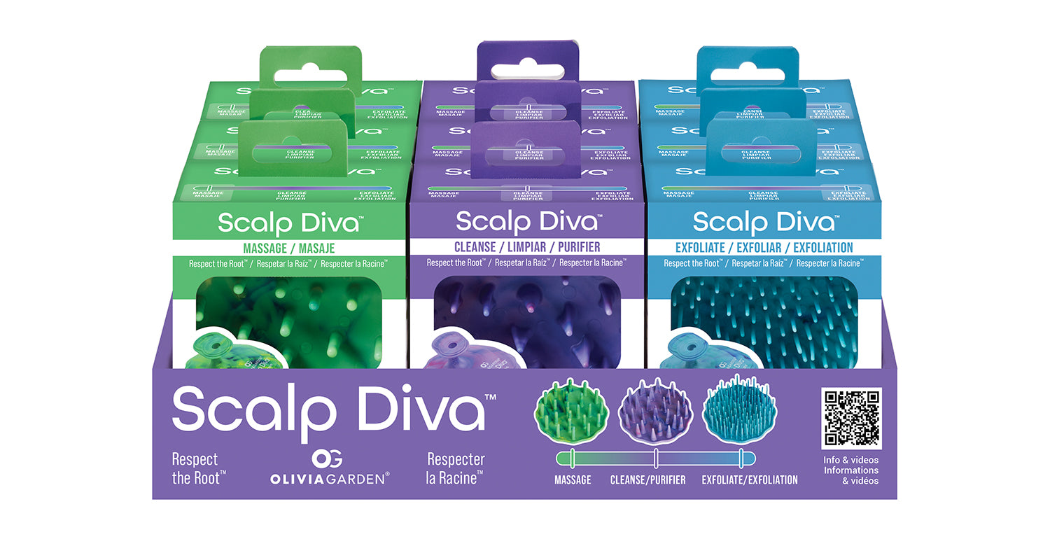 Scalp Diva | Scalp Massager, Cleanser & Exfoliator - Olivia Garden