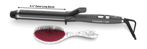 1 1/4" Titanium+ion Curling iron with FREE brush
