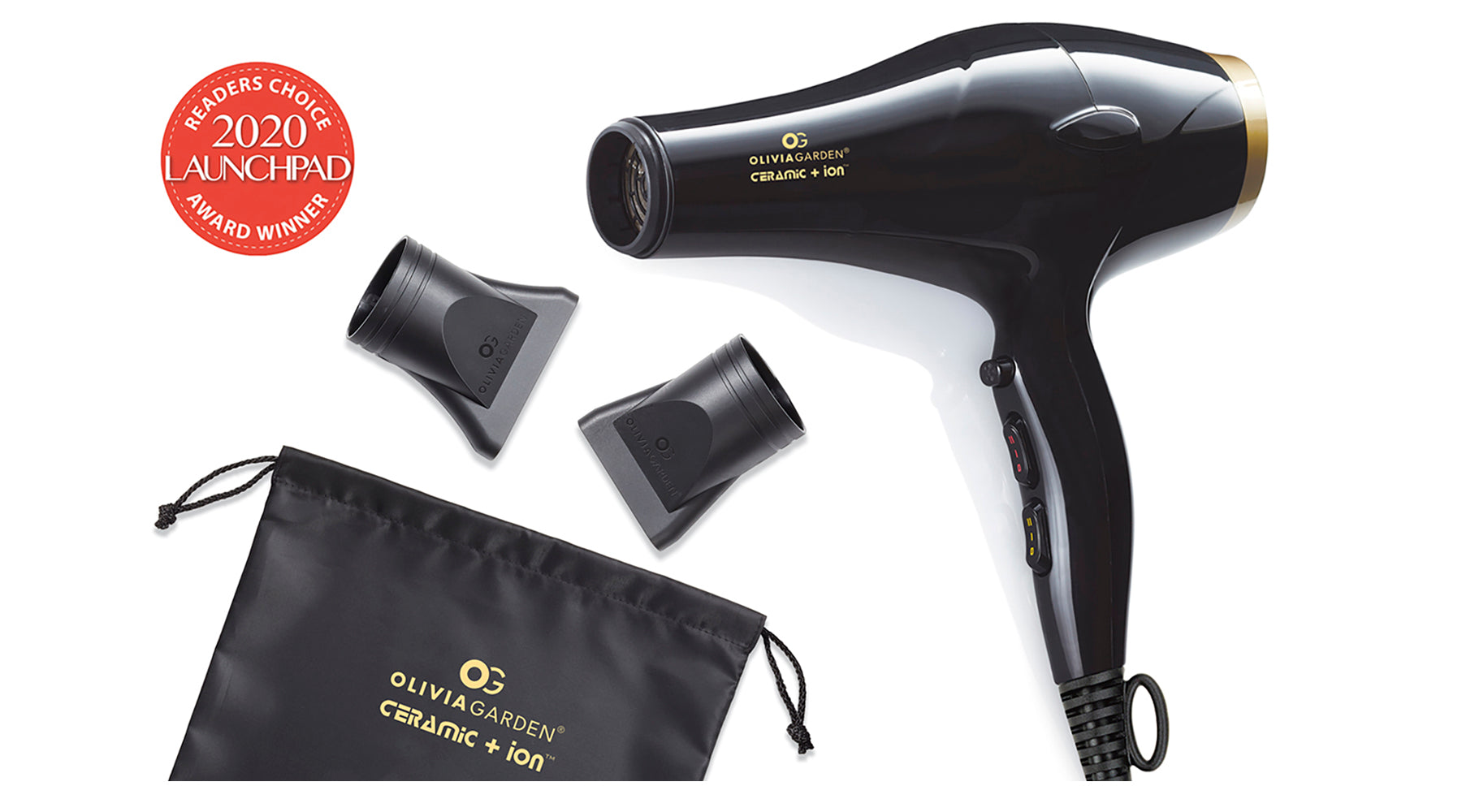 Ceramic + ion Hair Dryer - Olivia Garden