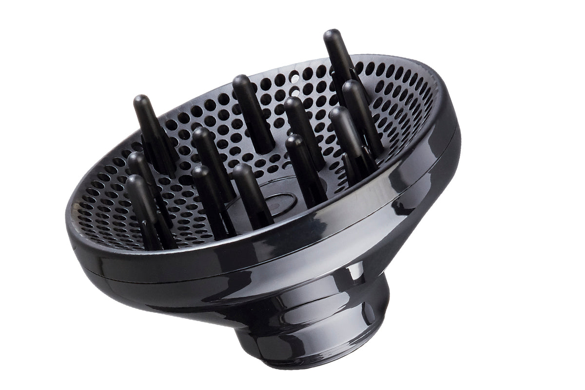 Ceramic + ion Hair Dryer - Includes drawstring storage bag & 2 concentrator nozzles. 65 mm nozzle for precise drying. 80 mm nozzle for extra long barrel brushes.