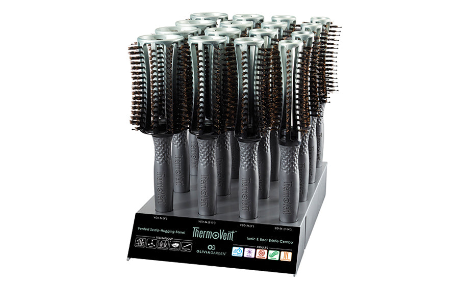 Thee Headcoats 7インチセット Hair brushes: ThermoVent Ionic Boar Combo | Olivia Gardent
