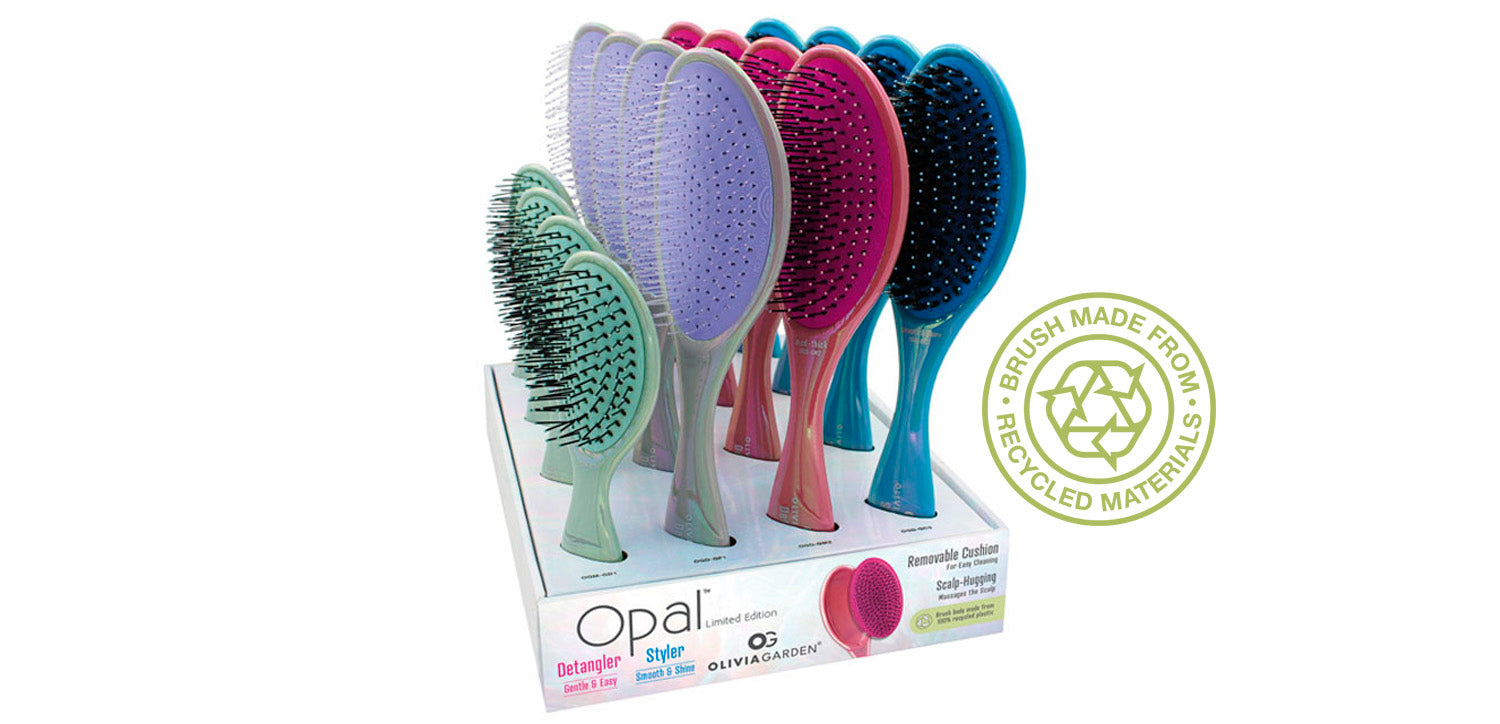 Olivia Garden OG Brush Styler, To Smooth and add Shine, All hair Types,  removable cushion for easy cleaning, scalp hugging for scalp massage,  gentle