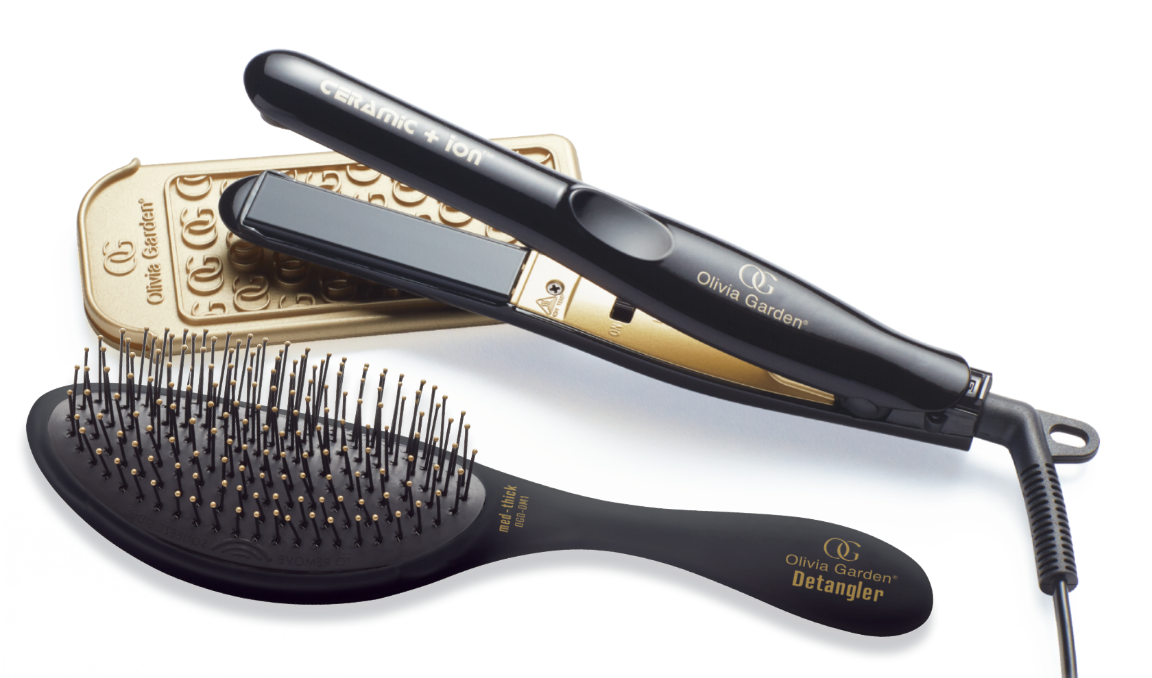Ion travel top straightening brush iron