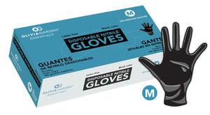 Black Nitrile Gloves - Medium